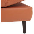 SCHLAFSOFA in Echtleder Braun  - Schwarz/Braun, Design, Leder/Metall (200/85/90cm) - Novel