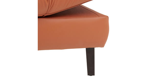 SCHLAFSOFA in Echtleder Braun - Schwarz/Braun, Design, Leder/Metall (200/85/90cm) - Novel