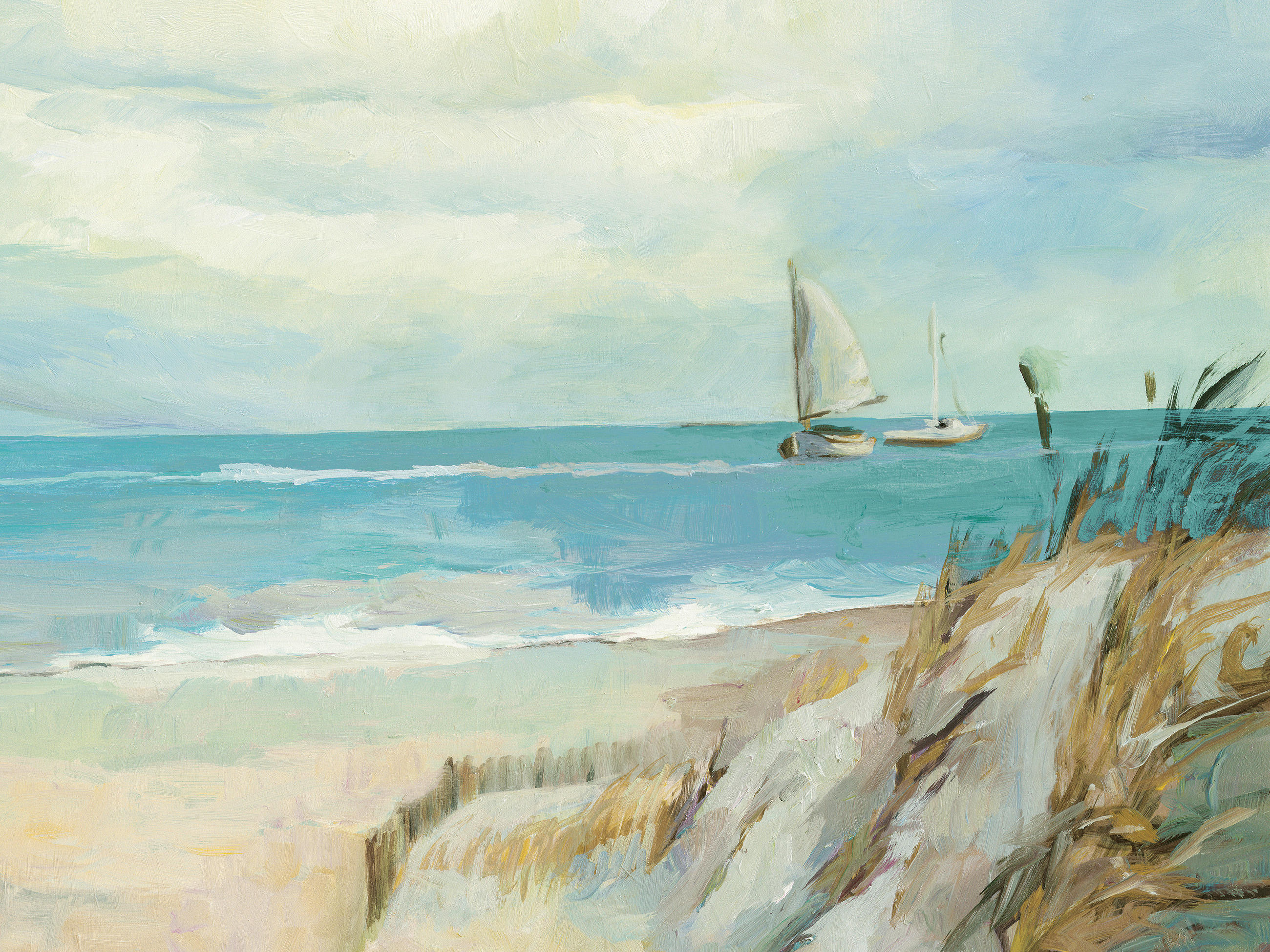 KEILRAHMENBILD Strand & Meer 30/40 cm  - Multicolor, KONVENTIONELL, Holz/Papier (30/40cm)