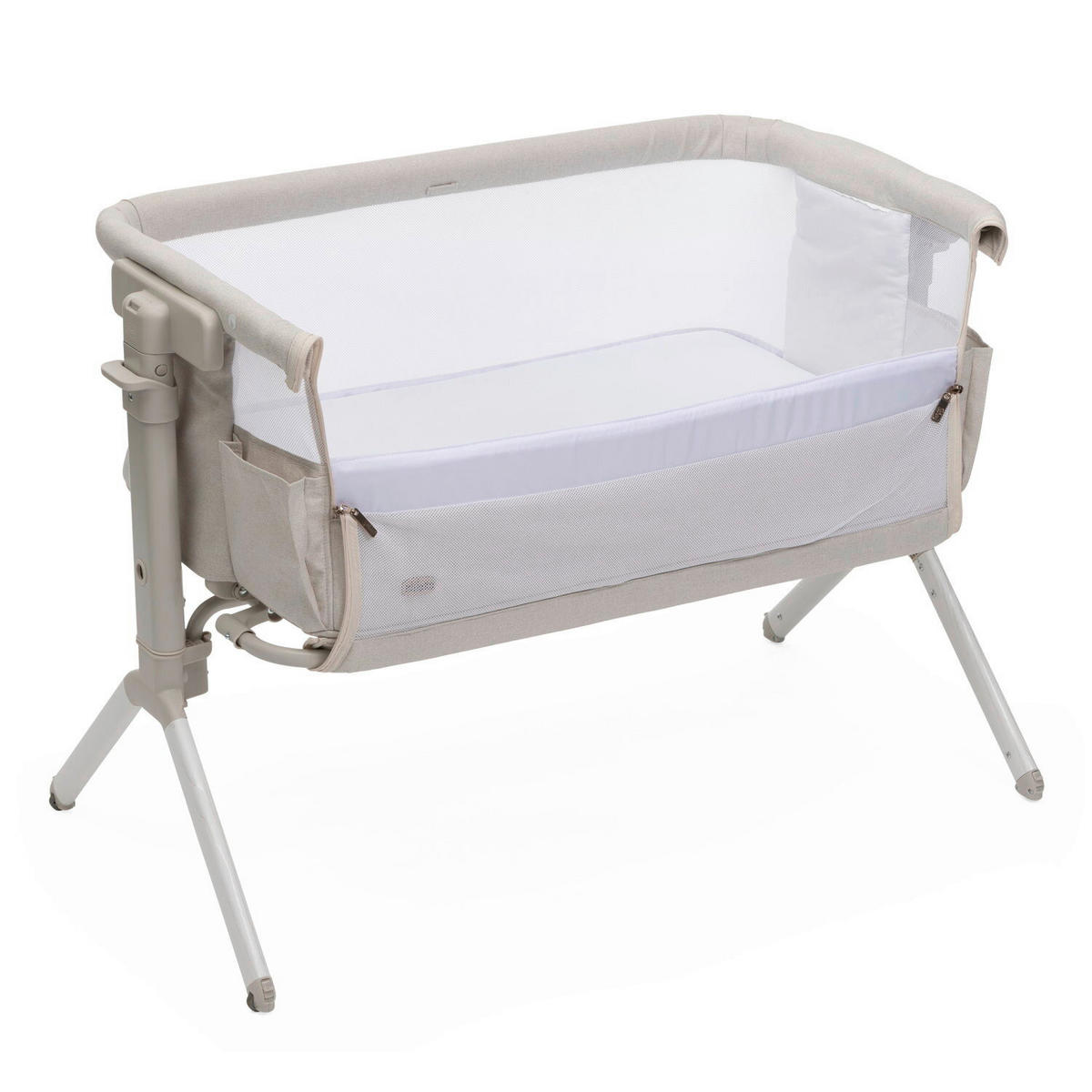 BEISTELLBETT Next2Me Armonia  - Beige, Basics, Textil/Metall (99/69/83/55,5cm) - Chicco