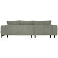 ECKSOFA  in Chenille Mintgrün  222/279 cm  - Schwarz/Mintgrün, KONVENTIONELL, Kunststoff/Textil (222/279cm) - Hom`in