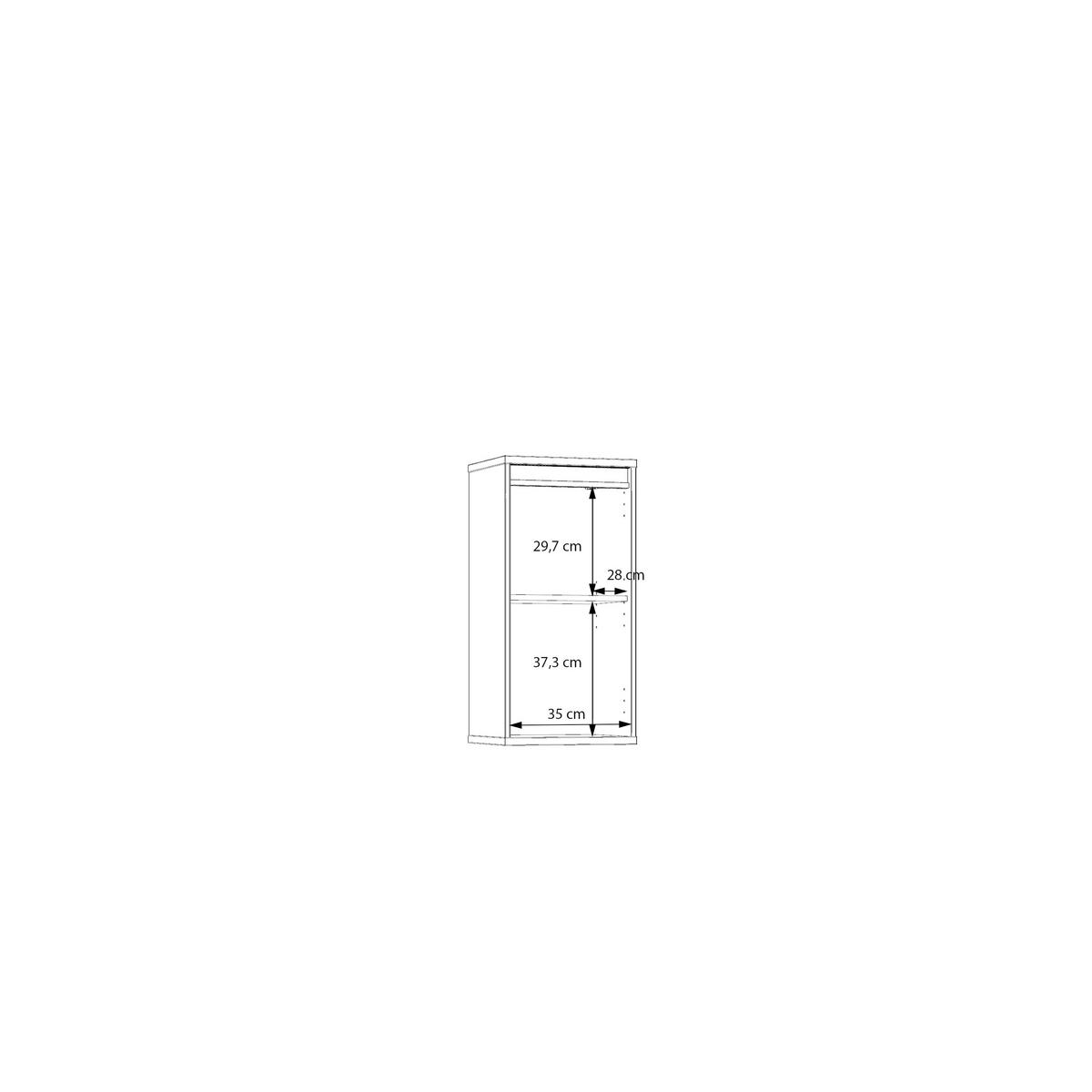 Comodă 38,4/78,4/33 cm  - culoare lemn stejar/nisipiu, Basics, metal/material pe bază de lemn (38,4/78,4/33cm) - Xora
