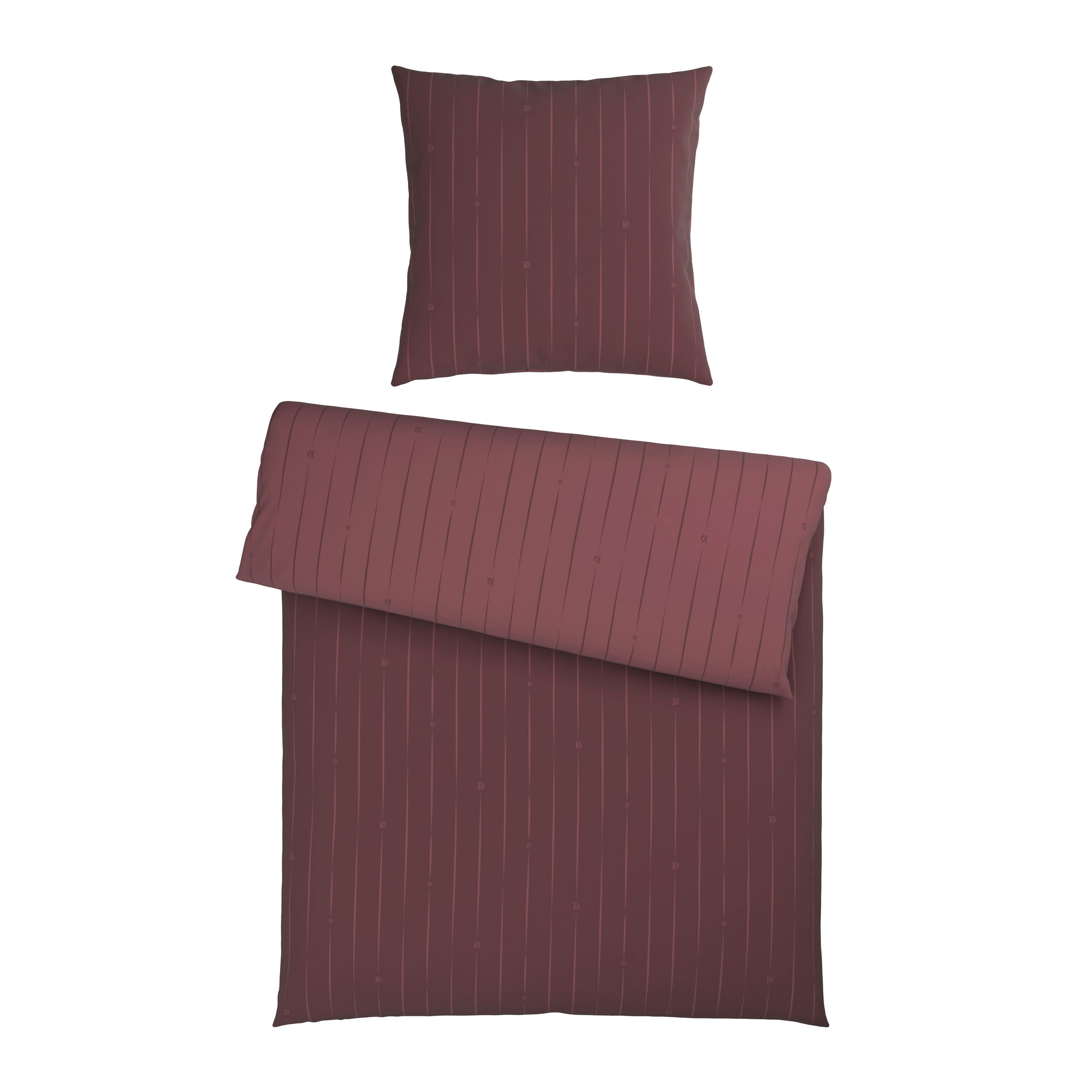 WENDEBETTWÄSCHE STRIPES DK Flanell 135/200 cm  - Kirschrot, Design, Textil (135/200cm) - Dieter Knoll