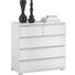 KOMMODE - Alufarben/Weiß, Design, Holzwerkstoff/Kunststoff (80/80/40cm) - Moderano KOMMODE - Alufarben/Weiß, Design, Holzwerkstoff/Kunststoff (80/80/40cm) - Moderano