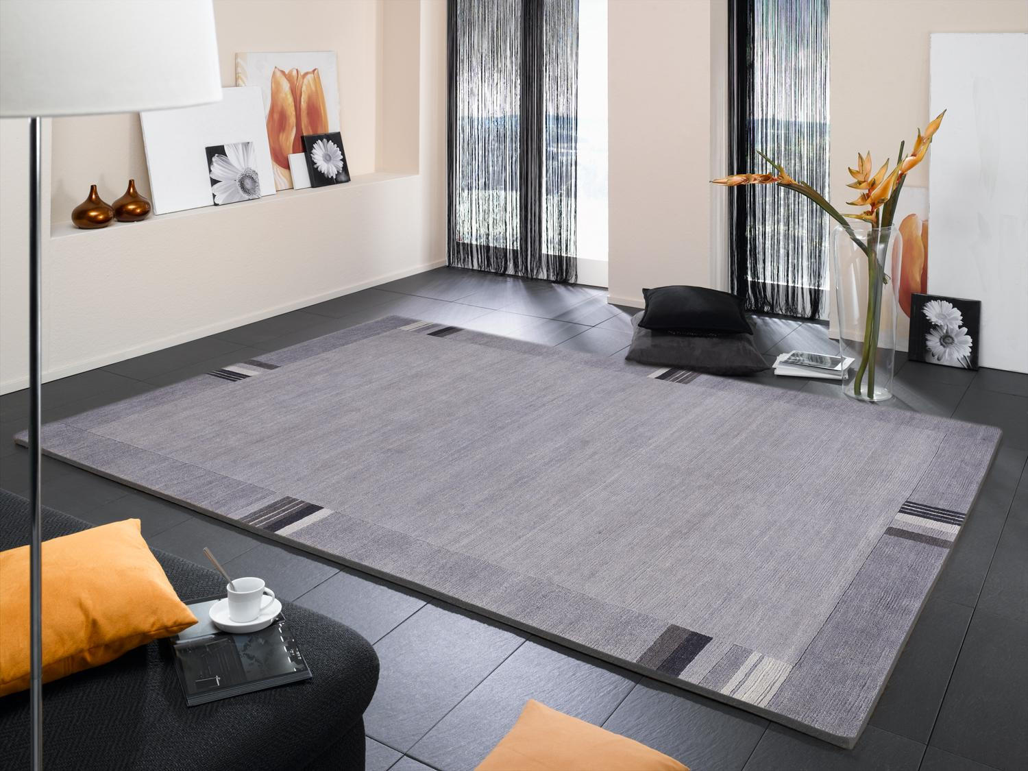 WOLLTEPPICH 90/160 cm Sensation Silk Lakir  - Grau, LIFESTYLE, Textil (90/160cm) - Cazaris