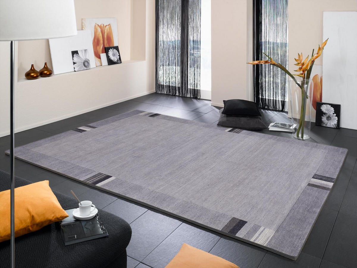 WOLLTEPPICH 70/140 cm Sensation Silk Lakir Grau  - Grau, Basics, Textil (70/140cm) - Cazaris