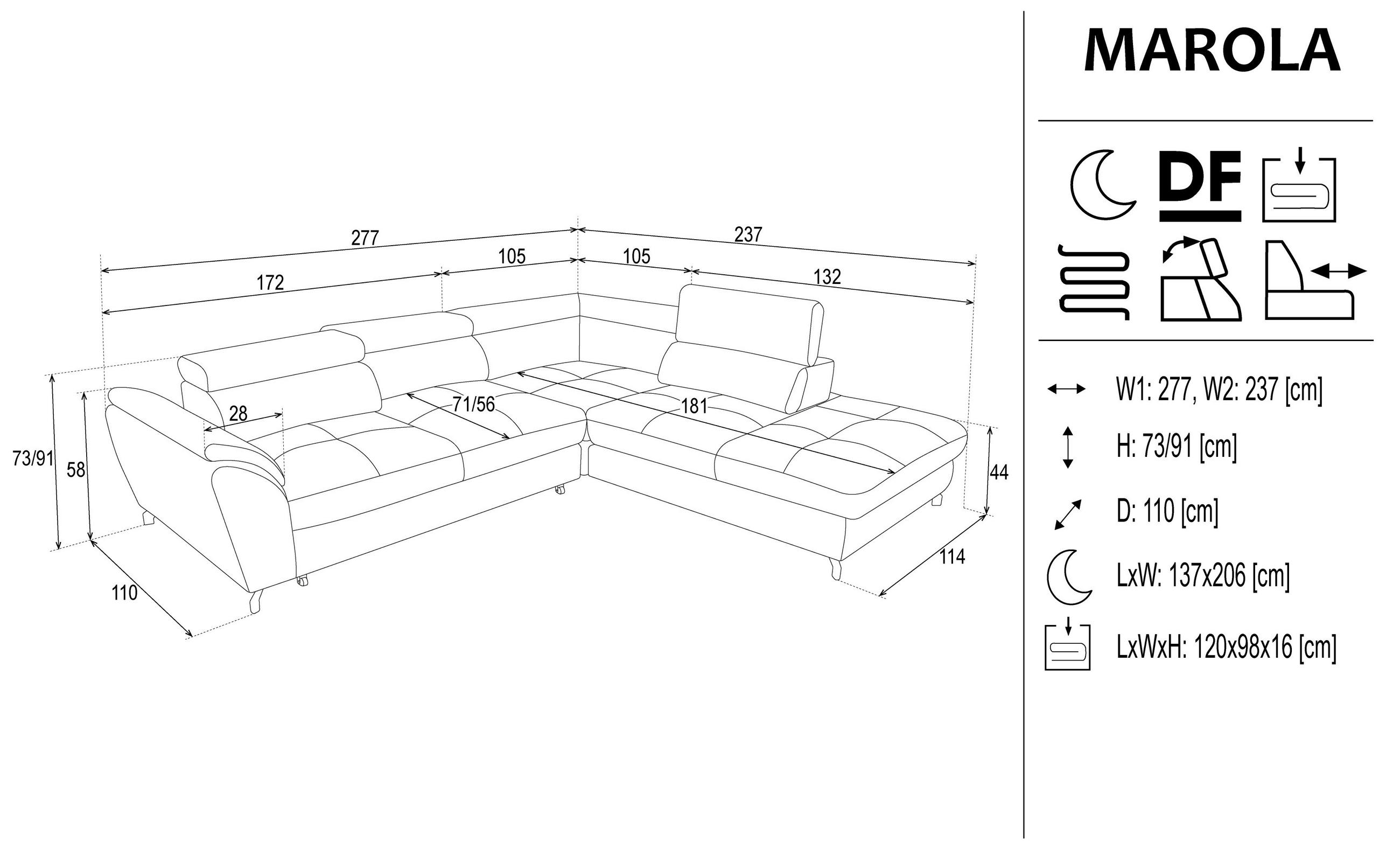 Thumbnail - Stylife Ecksofa, Anthrazit, Textil, 5-Sitzer, Ottomane links, L-Form, 277x237 cm, Fußauswahl, Stoffauswahl, seitenverkeh...