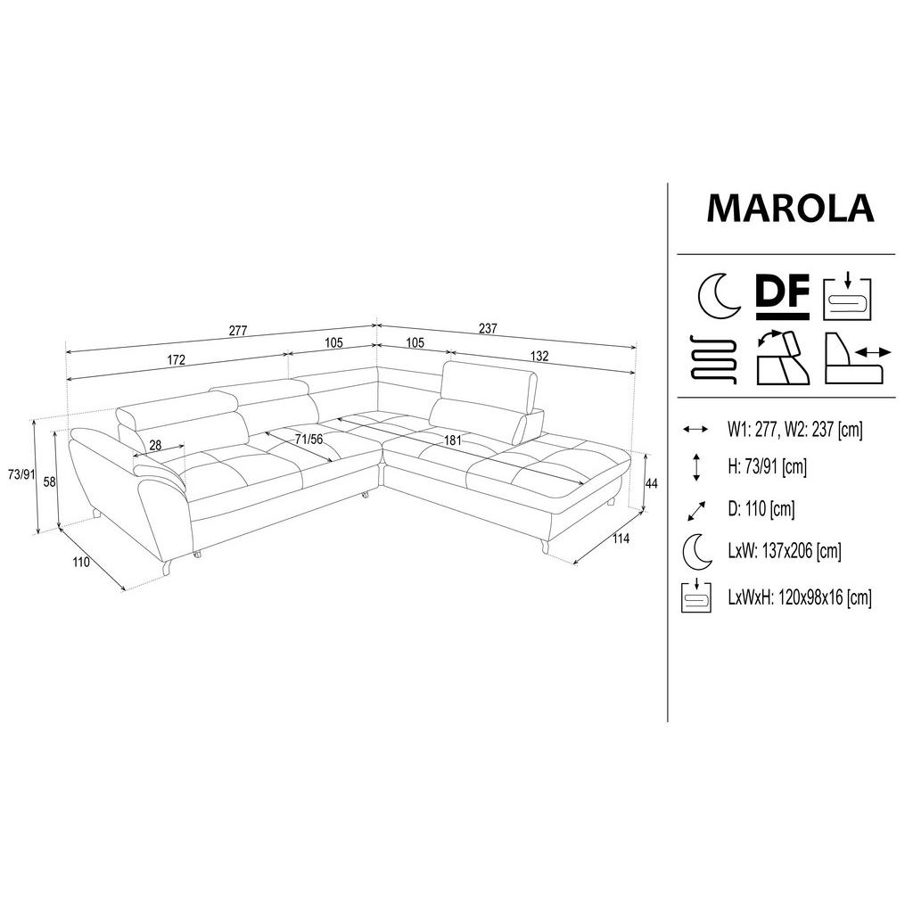 Thumbnail - Stylife Ecksofa, Türkis, Textil, 5-Sitzer, Ottomane links, L-Form, 277x237 cm, Fußauswahl, Stoffauswahl, seitenverkehrt ...
