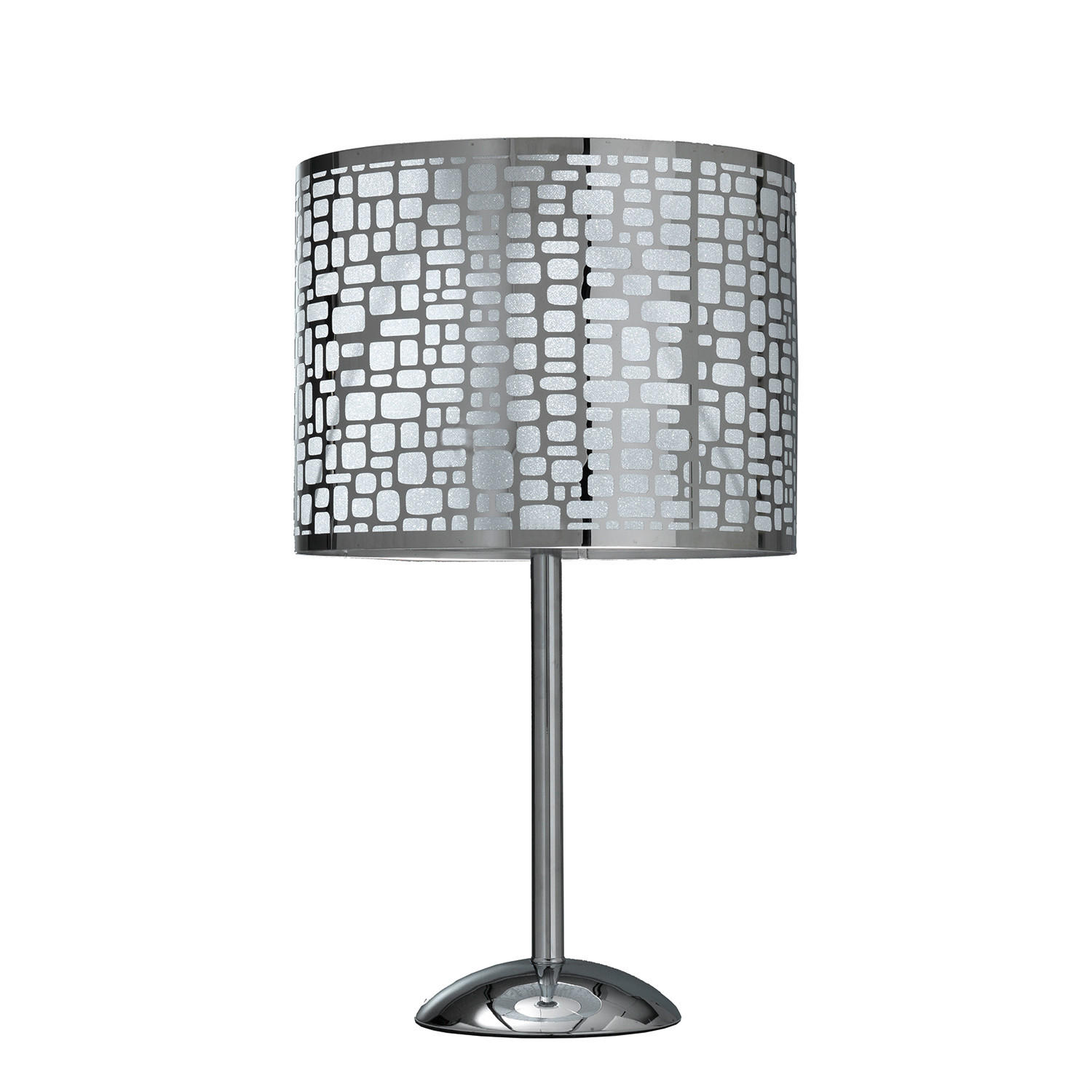 TISCHLEUCHTE 30/30/53 cm   - Chromfarben/Dunkelgrau, Basics, Kunststoff/Metall (30/30/53cm)