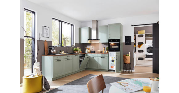 EINBAUKÜCHE   - Grün, LIFESTYLE, Holzwerkstoff - Novel