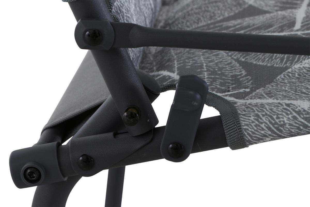 CAMPINGSESSEL - Anthrazit/Grau, KONVENTIONELL, Textil/Metall (55/99/73cm) - Siena Garden