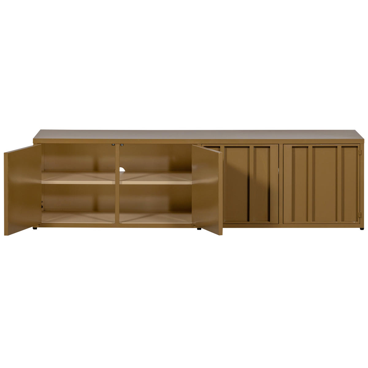 LOWBOARD LEVEL 160/44/44 cm  stehend  - Honig, Design, Metall (160/44/44cm) - Livetastic