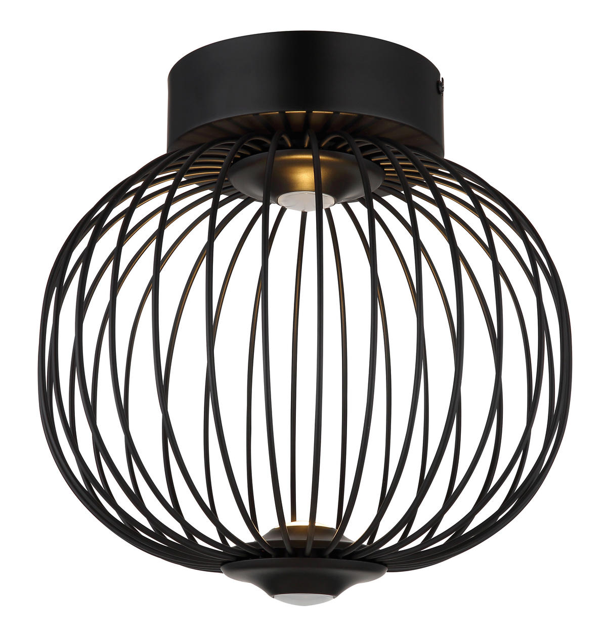 LED-DECKENLEUCHTE  30/30 cm    - Schwarz, Basics, Kunststoff/Metall (30/30cm) - Globo