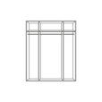 KLEIDERSCHRANK  in Weiß, Eichefarben  - Eichefarben/Silberfarben, Design, Glas/Holzwerkstoff (203/215/59cm) - Carryhome