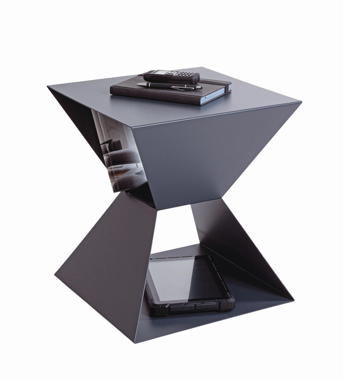 BEISTELLTISCH in Metall 40/40/45 cm  - Graphitfarben, Design, Metall (40/40/45cm)