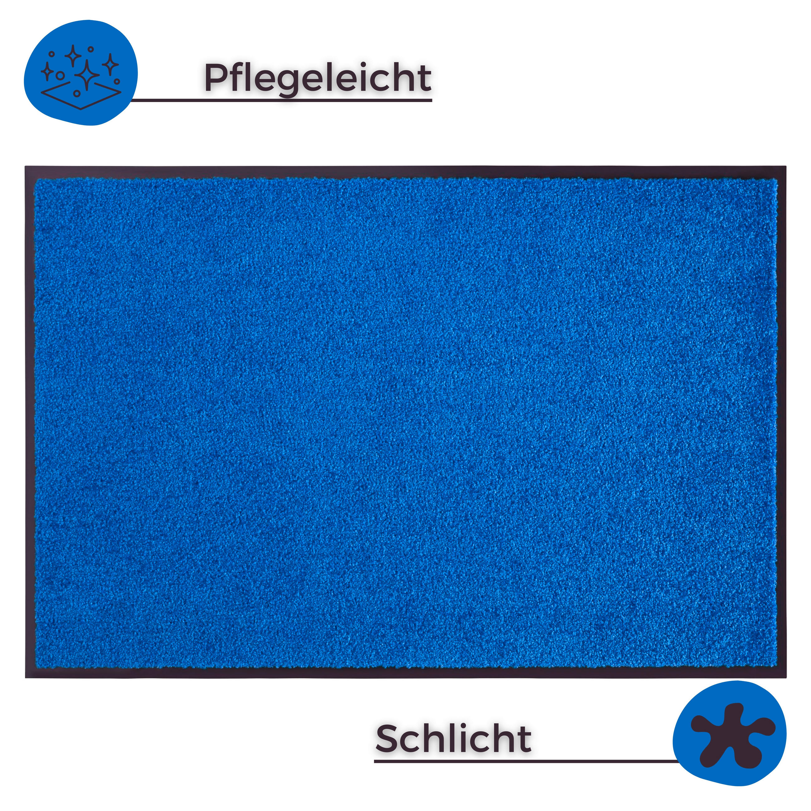 SCHMUTZFANGMATTE 40/60 cm Wash & Clean Blau  - Blau, Basics, Kunststoff/Textil (40/60cm)