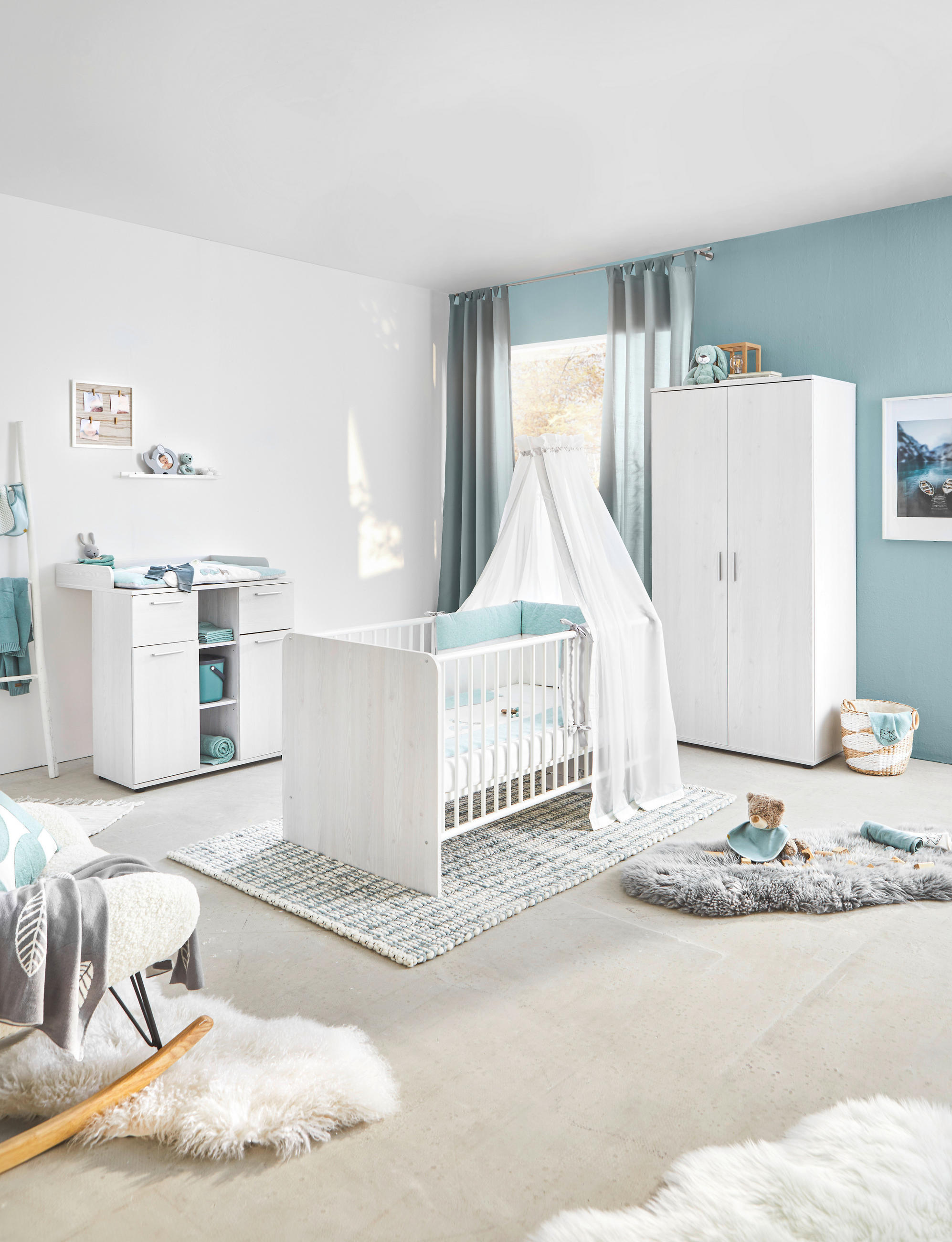 BABYZIMMER Chico  - Weiß, Basics, Holzwerkstoff - My Baby Lou