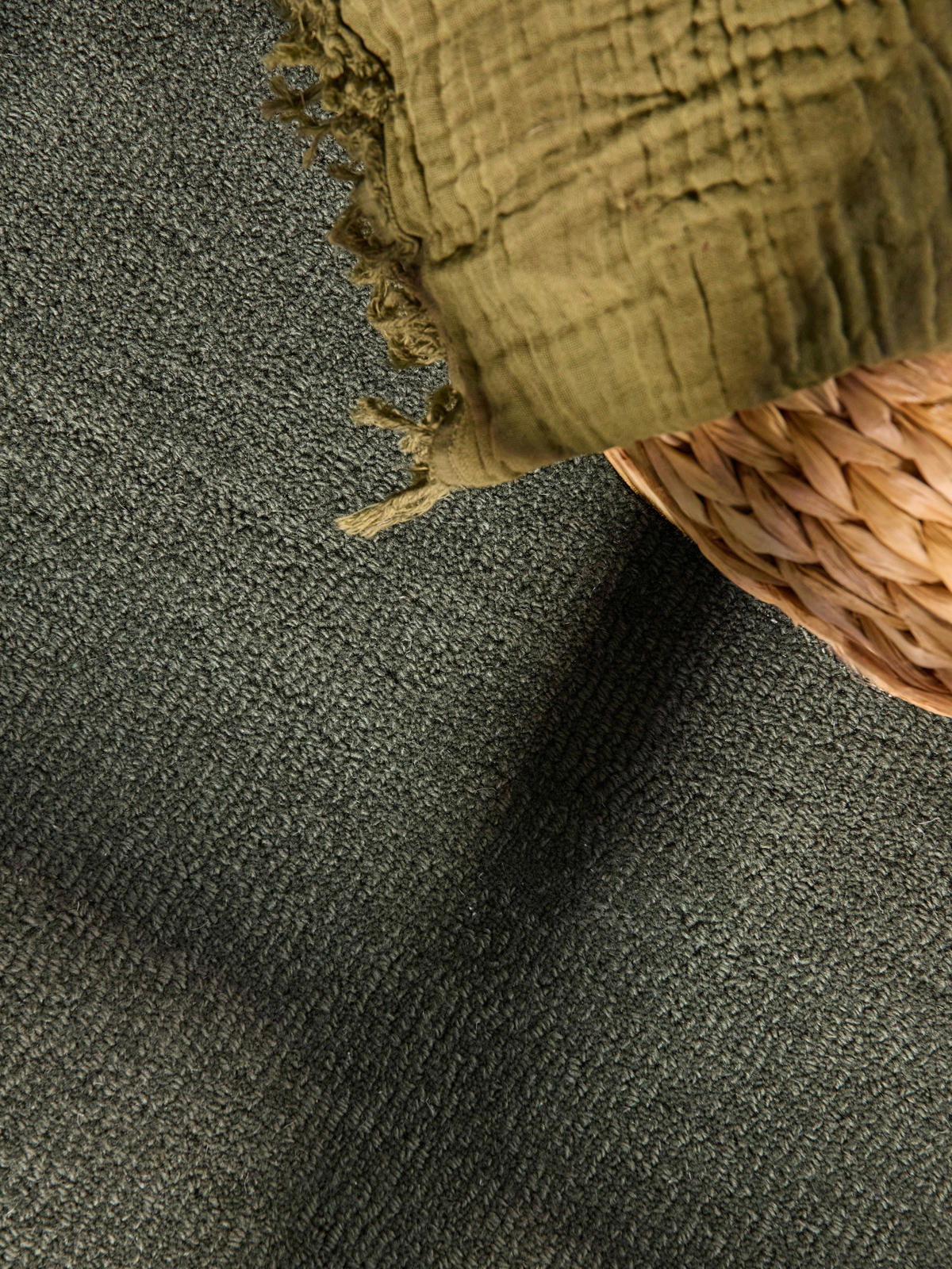 WOLLTEPPICH 200 cm Dunkelgrün rund  - Dunkelgrün, KONVENTIONELL, Textil (200cm) - Villeroy & Boch