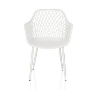 UTESTOL i plast vit  - vit, Modern, metall/plast (56/81/50cm) - MID.YOU