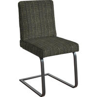 SCHWINGSTUHL  in Stahl Flachgewebe  - Schwarz/Grün, Design, Textil/Metall (46/92/60cm) - Dieter Knoll