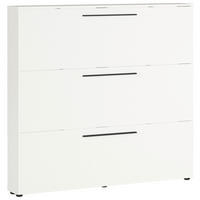 SCHUHKIPPER 140/129/19 cm  - Weiss/Schwarz, Basics, Holzwerkstoff/Kunststoff (140/129/19cm)