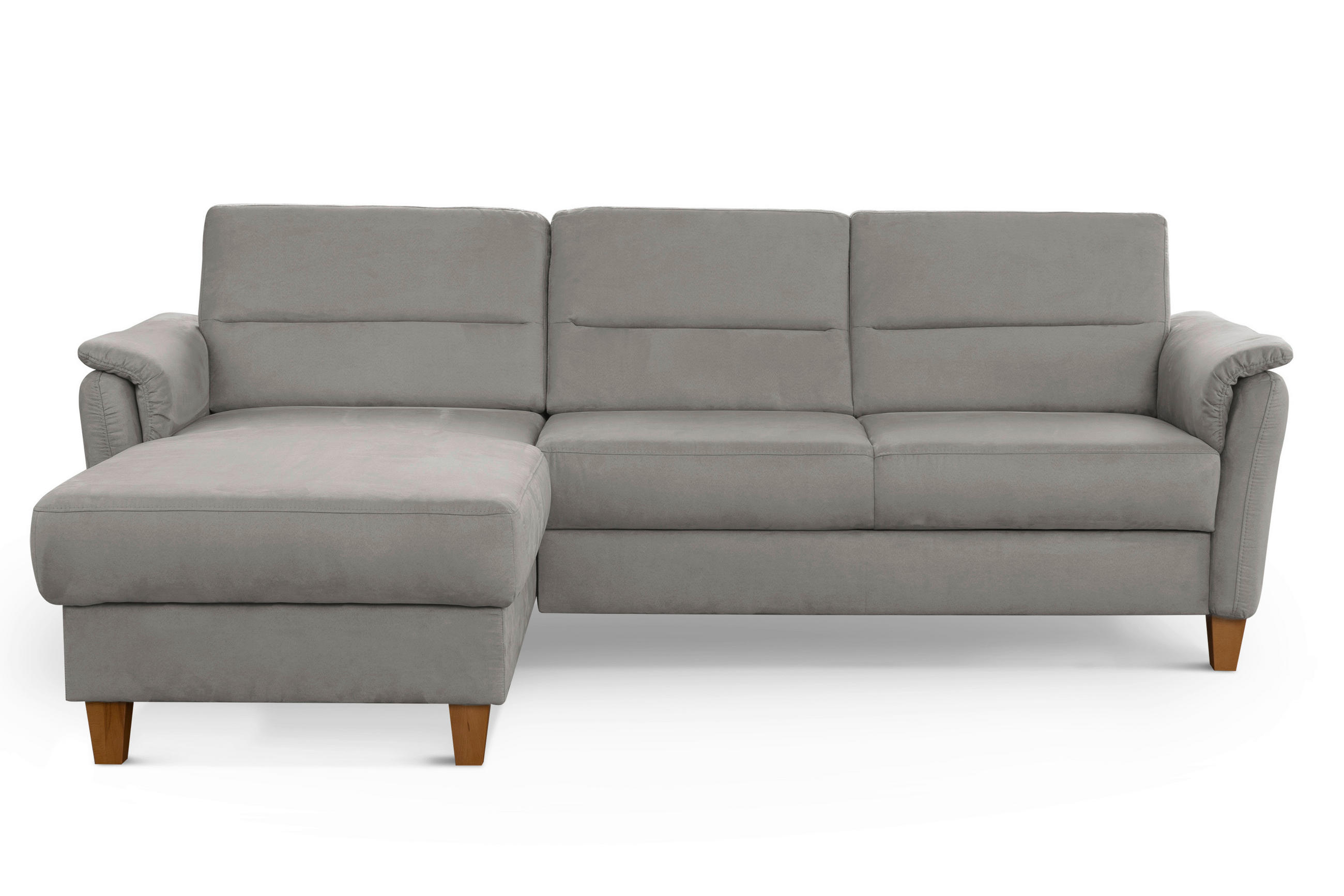 ECKSOFA PALMERA V Anthrazit Mikrofaser  - Eichefarben/Anthrazit, KONVENTIONELL, Holz/Textil (163/244cm) - Sit & More