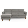ECKSOFA PALMERA V Anthrazit Mikrofaser  - Eichefarben/Anthrazit, KONVENTIONELL, Holz/Textil (163/244cm) - Sit & More