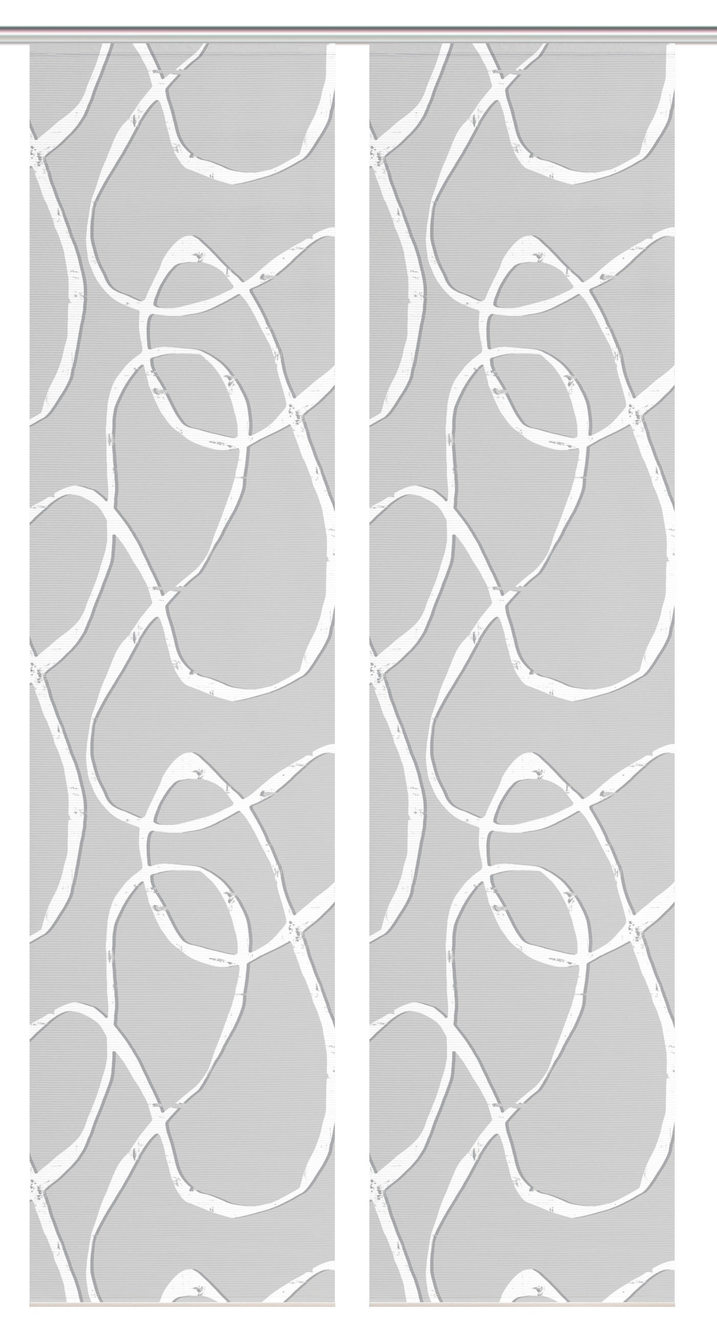 FLÄCHENVORHANG  2 Stück  blickdicht  60/260 cm   - Hellgrau, KONVENTIONELL, Textil (60/260cm)