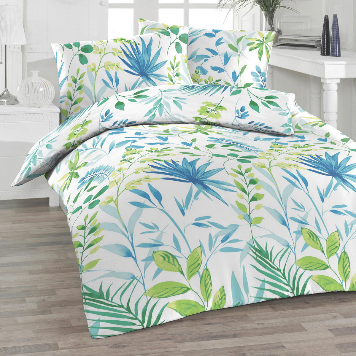 BETTWÄSCHE Seersucker 140/200 cm  - Blau/Multicolor, Trend, Textil (140/200cm) - Florella