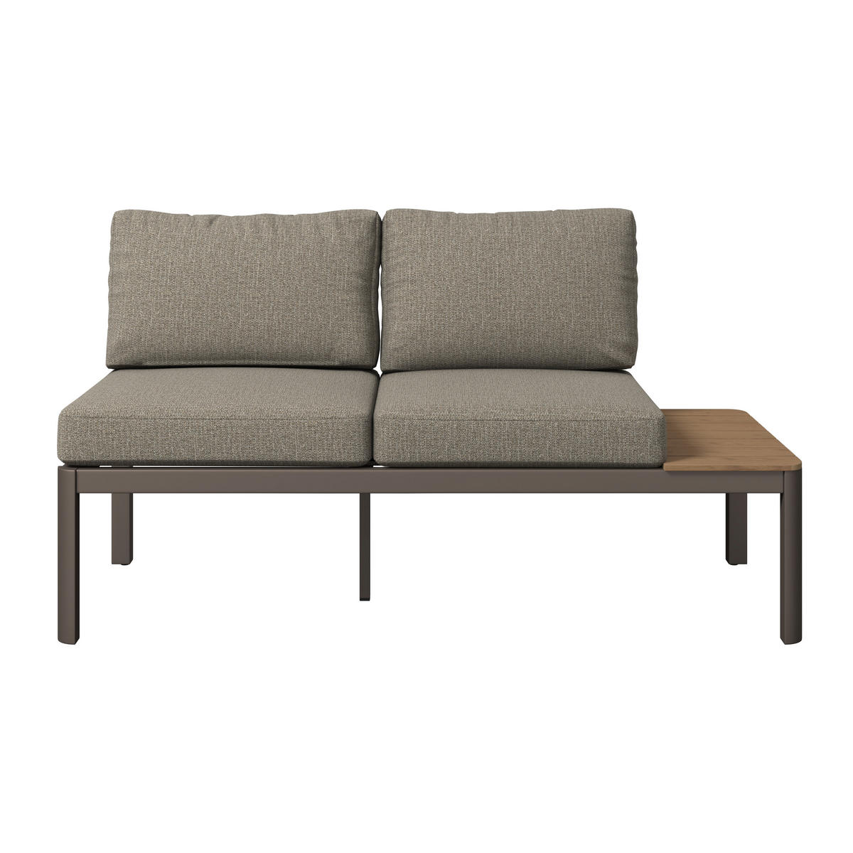 LOUNGEGARNITUR 3-teilig  219/238 cm  Aluminium  - Taupe/Naturfarben, Design, Kunststoff/Textil (219/238cm) - Amatio