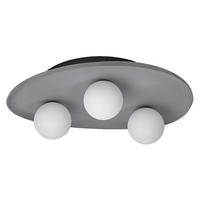 DECKENLEUCHTE    50/38,5/15,5 cm  - Grau, Design, Glas/Stein (50/38,5/15,5cm) - Ledvance