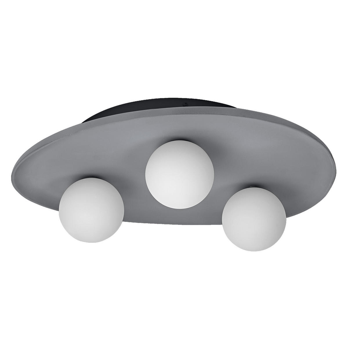 DECKENLEUCHTE    50/38,5/15,5 cm  - Grau, Design, Glas/Stein (50/38,5/15,5cm) - Ledvance