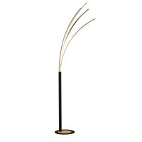 LED-STEHLEUCHTE    - Goldfarben/Schwarz, KONVENTIONELL, Metall (190/62/62cm) - Fischer & Honsel