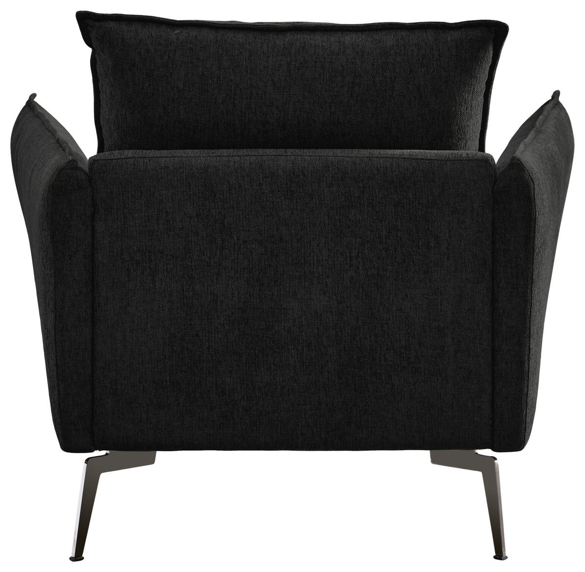 SESSEL Webstoff Schwarz    - Schwarz, Design, Textil/Metall (96/84/100cm) - Livetastic