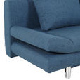 SCHLAFSOFA Flachgewebe Blau  - Chromfarben/Blau, Design, Kunststoff/Textil (194/73/91cm) - Xora