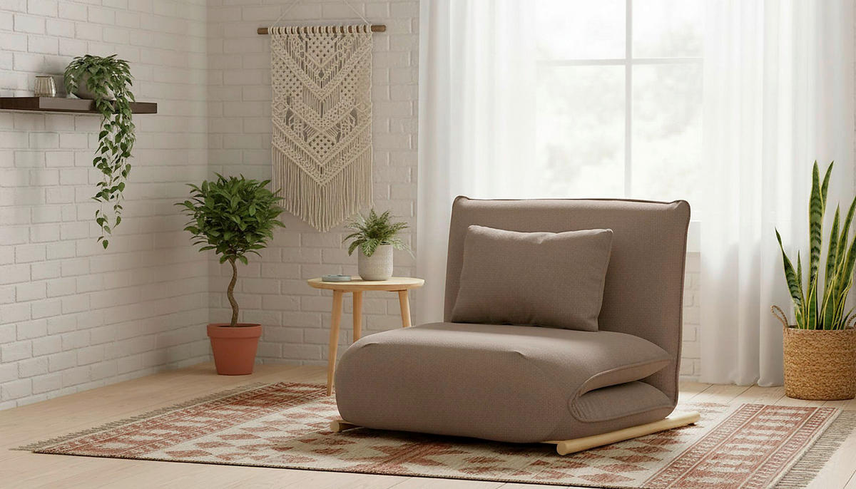 SESSEL in Samt Braun, Nussbaumfarben  - Nussbaumfarben/Braun, Design, Textil/Metall (93/97/80cm) - MID.YOU