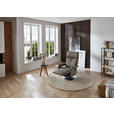 RELAXSESSEL in Leder Graubraun  - Edelstahlfarben/Graubraun, Design, Leder/Metall (78/112/85cm) - Cantus