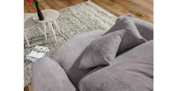 SESSEL in Plüsch Grau  - Schwarz/Grau, KONVENTIONELL, Textil/Metall (115/72/115cm) - Carryhome