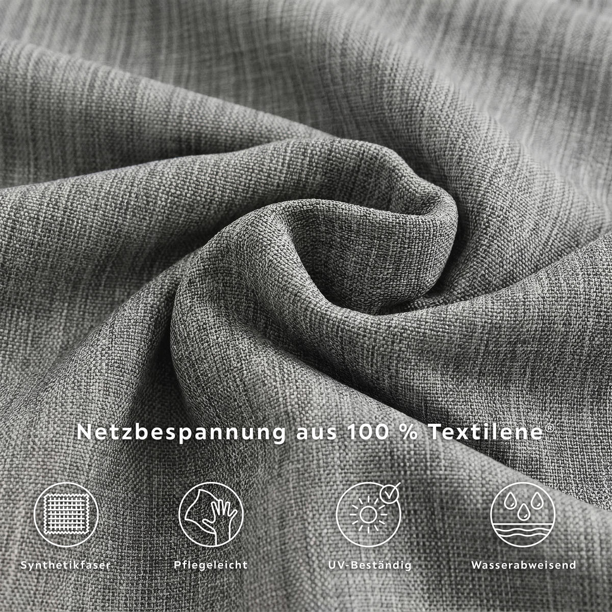 DREIBEINLIEGE 71/40/192 cm  - Silberfarben/Braun, Design, Textil/Metall (71/40/192cm) - Ambia Garden