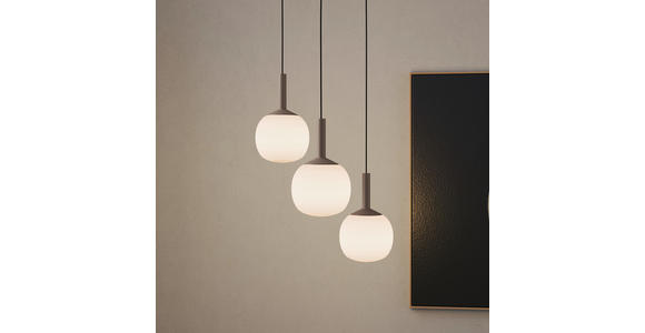 LED-HÄNGELEUCHTE 43/150 cm  - Weiß, Design, Glas/Metall (43/150cm) - Novel