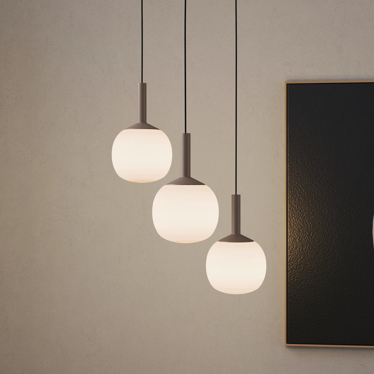 LED-HÄNGELEUCHTE 43/150 cm    - Weiss, Design, Glas/Metall (43/150cm) - Novel