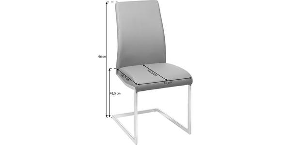 SCHWINGSTUHL in Metall, Textil Braun, Chromfarben - Chromfarben/Braun, Design, Textil/Metall (45/96/58,5cm) - Xora
