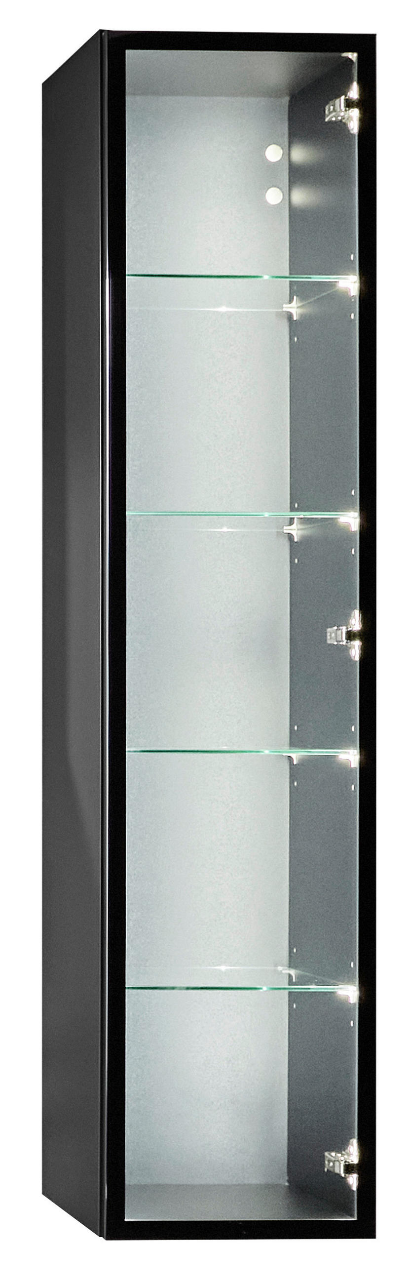 MIDISCHRANK 30/129,6/33 cm  - Schwarz, MODERN, Glas/Holzwerkstoff (30/129,6/33cm) - Celina Home