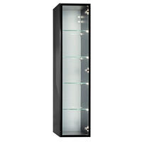 MIDISCHRANK 30/129,6/33 cm  - Schwarz, MODERN, Glas/Holzwerkstoff (30/129,6/33cm) - Celina Home