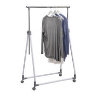 POJÍZDNÝ ŠATNÍ STOJAN - bílá/barvy chromu, Konvenční, kov/plast (92/99-167/48cm) - Carryhome