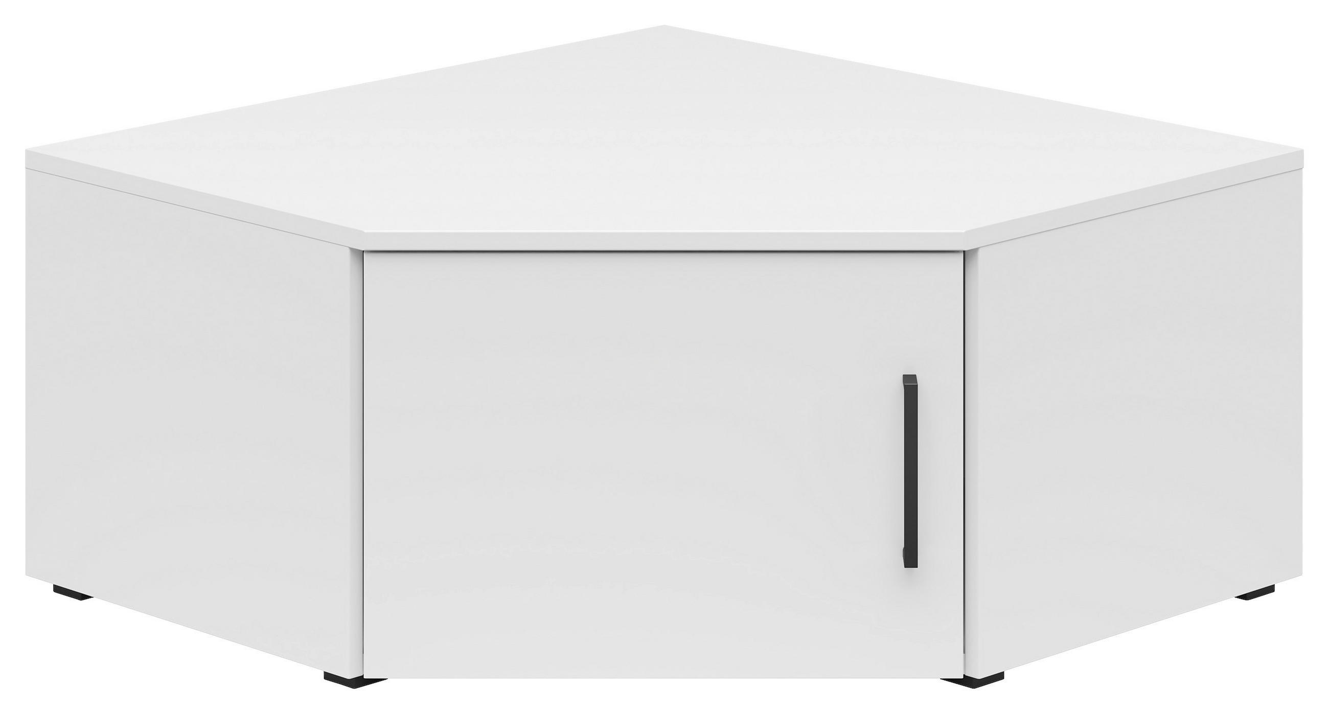 AUFSATZSCHRANK 71,5/35/71,5 cm in - Schwarz/Weiß, MODERN, Holzwerkstoff/Kunststoff (71,5/35/71,5cm) - Carryhome