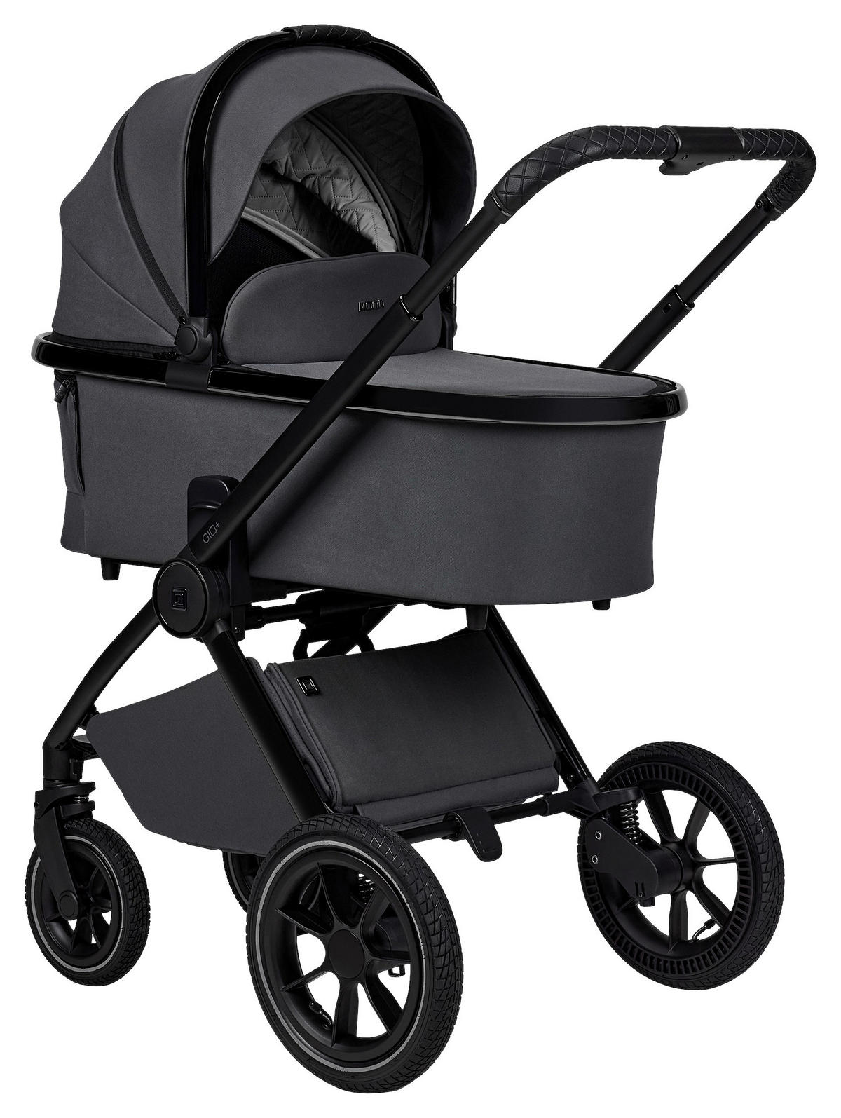 KOMBIKINDERWAGEN Gio+  - Anthrazit, Basics, Textil (103/60/125cm) - Moon Edition