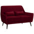 ZWEISITZER-SOFA in Textil Rot - Rot/Schwarz, Trend, Holz/Textil (135/86/80cm) - Carryhome ZWEISITZER-SOFA in Textil Rot - Rot/Schwarz, Trend, Holz/Textil (135/86/80cm) - Carryhome