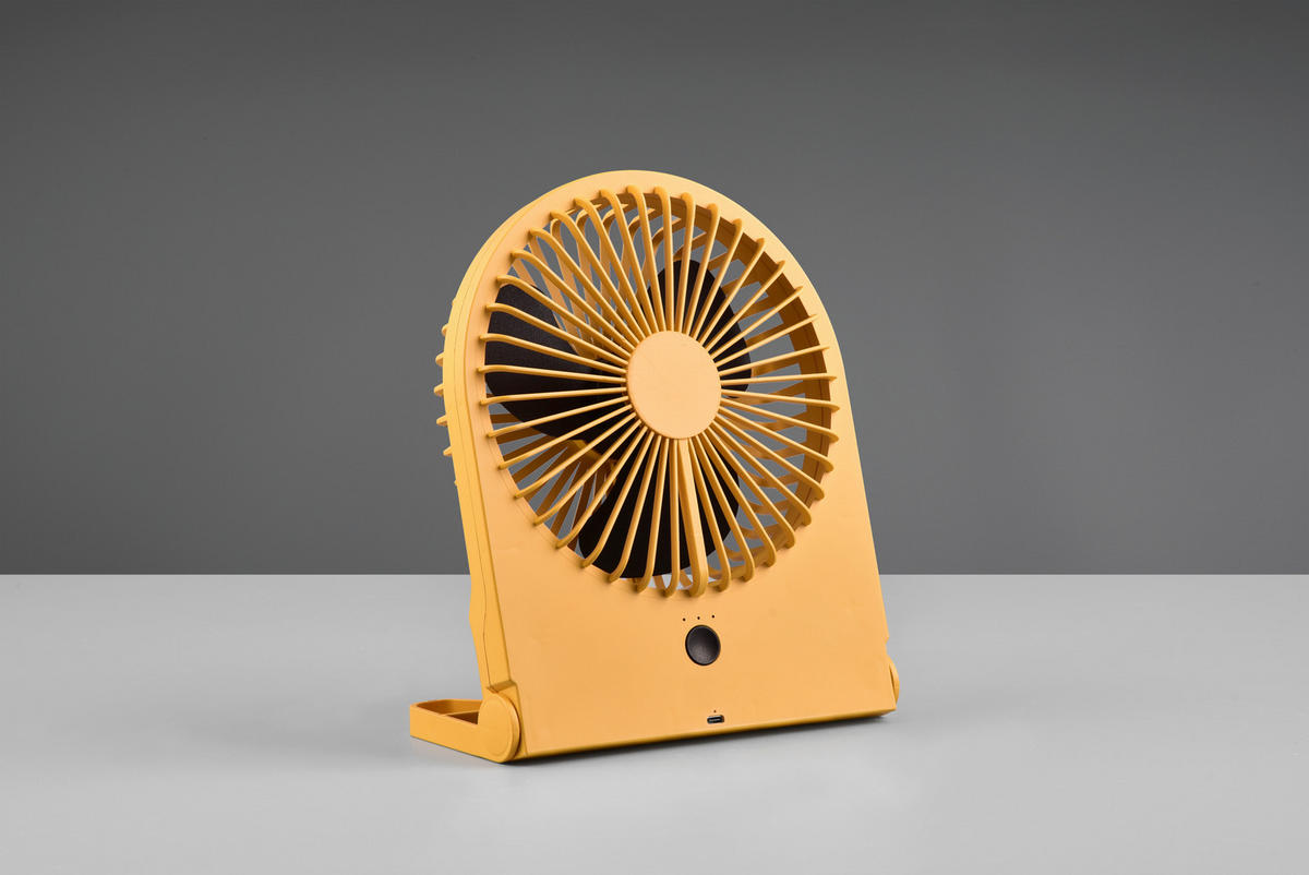 TISCHVENTILATOR - Gelb, Basics, Kunststoff (19/10,5/23cm) - Mican