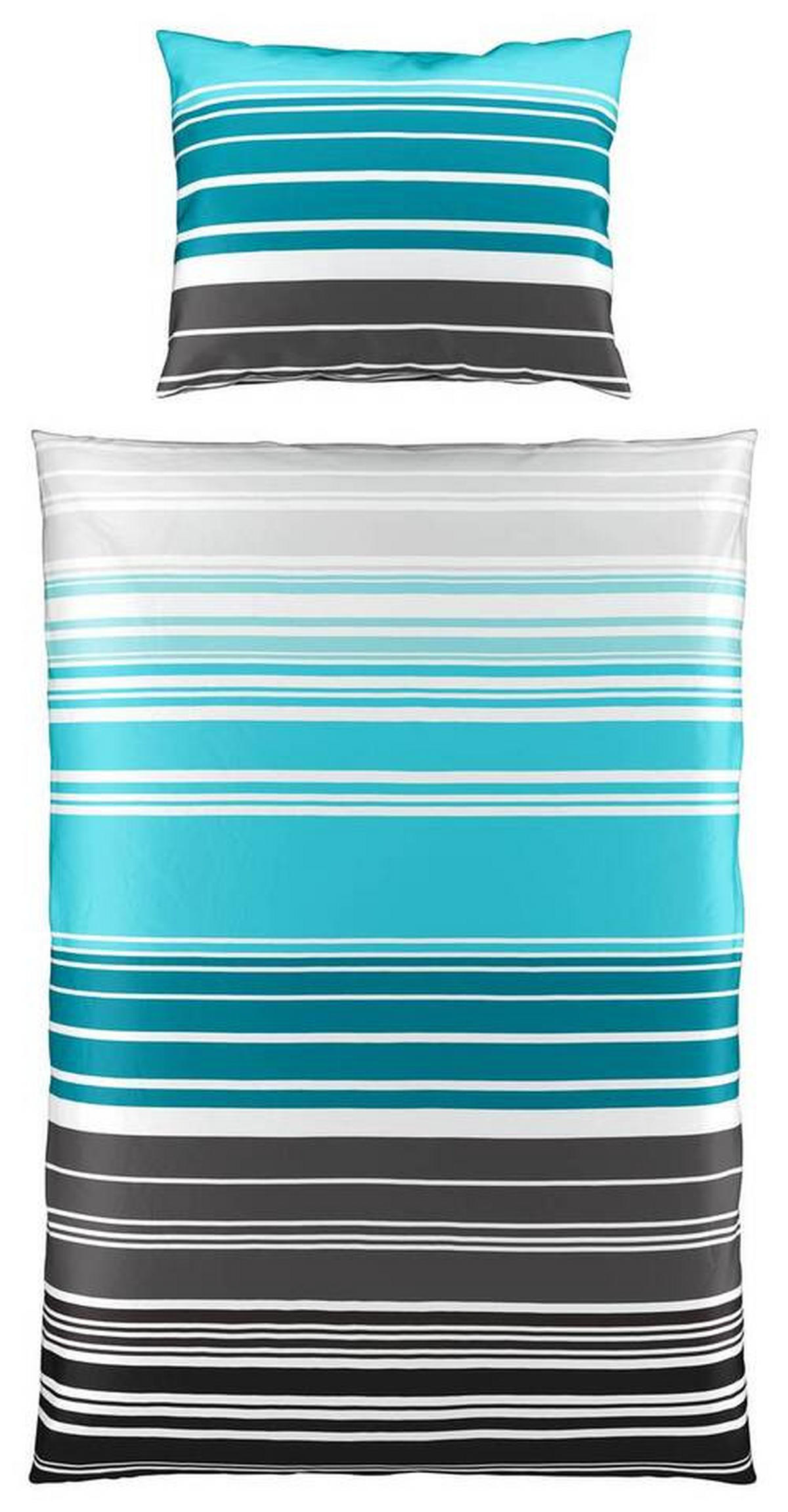 BETTWÄSCHE Satin 140/200 cm  - Blau, KONVENTIONELL (140/200cm) - Esposa